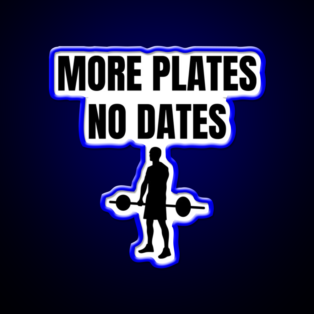 More Plates No Dates Gym Fitness Led Neon Sign Fitness Room Sign Rgb Color - LED neon sign view 5