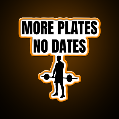 More Plates No Dates Gym Fitness Led Neon Sign Fitness Room Sign Rgb Color - LED neon sign view 6