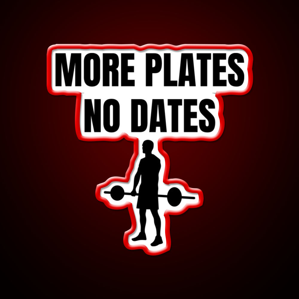 More Plates No Dates Gym Fitness Led Neon Sign Fitness Room Sign Rgb Color - LED neon sign view 10