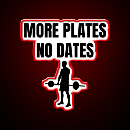 More Plates No Dates Gym Fitness Led Neon Sign Fitness Room Sign Rgb Color - LED neon sign view 10