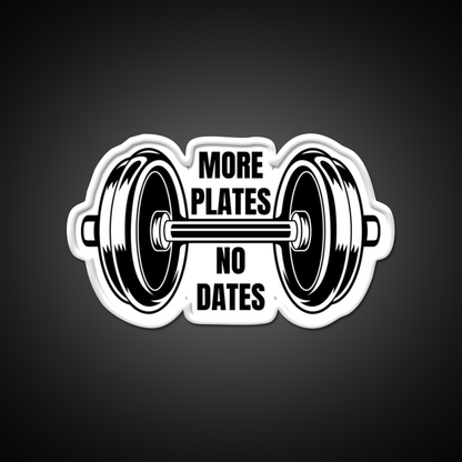 More Plates No Dates Gym Fitness Led Neon Sign Rgb Color
