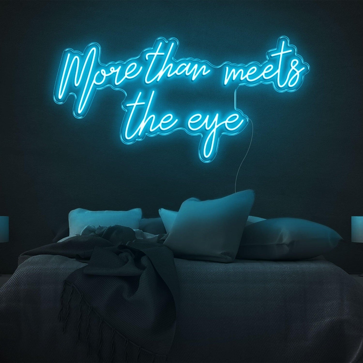 More Than Meets The Eye White Glow Led Neon Sign For Bedroom Wall Decor | Shineneon