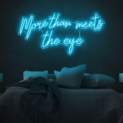 More Than Meets The Eye White Glow Led Neon Sign For Bedroom Wall Decor | Shineneon