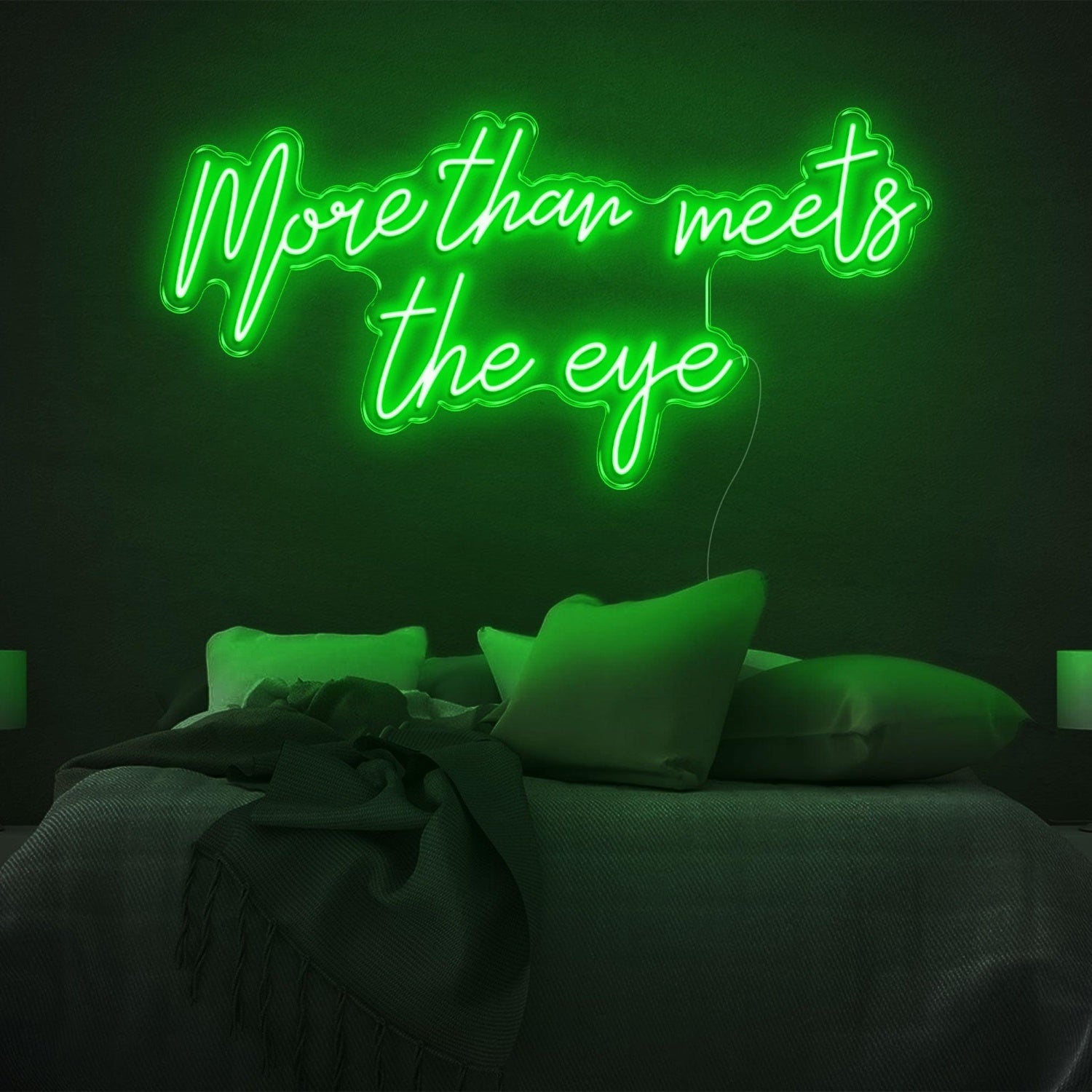 More Than Meets The Eye White Glow Led Neon Sign For Bedroom Wall Decor | Shineneon