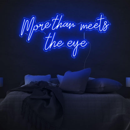 More Than Meets The Eye White Glow Led Neon Sign For Bedroom Wall Decor | Shineneon