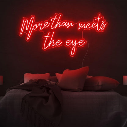 More Than Meets The Eye White Glow Led Neon Sign For Bedroom Wall Decor | Shineneon