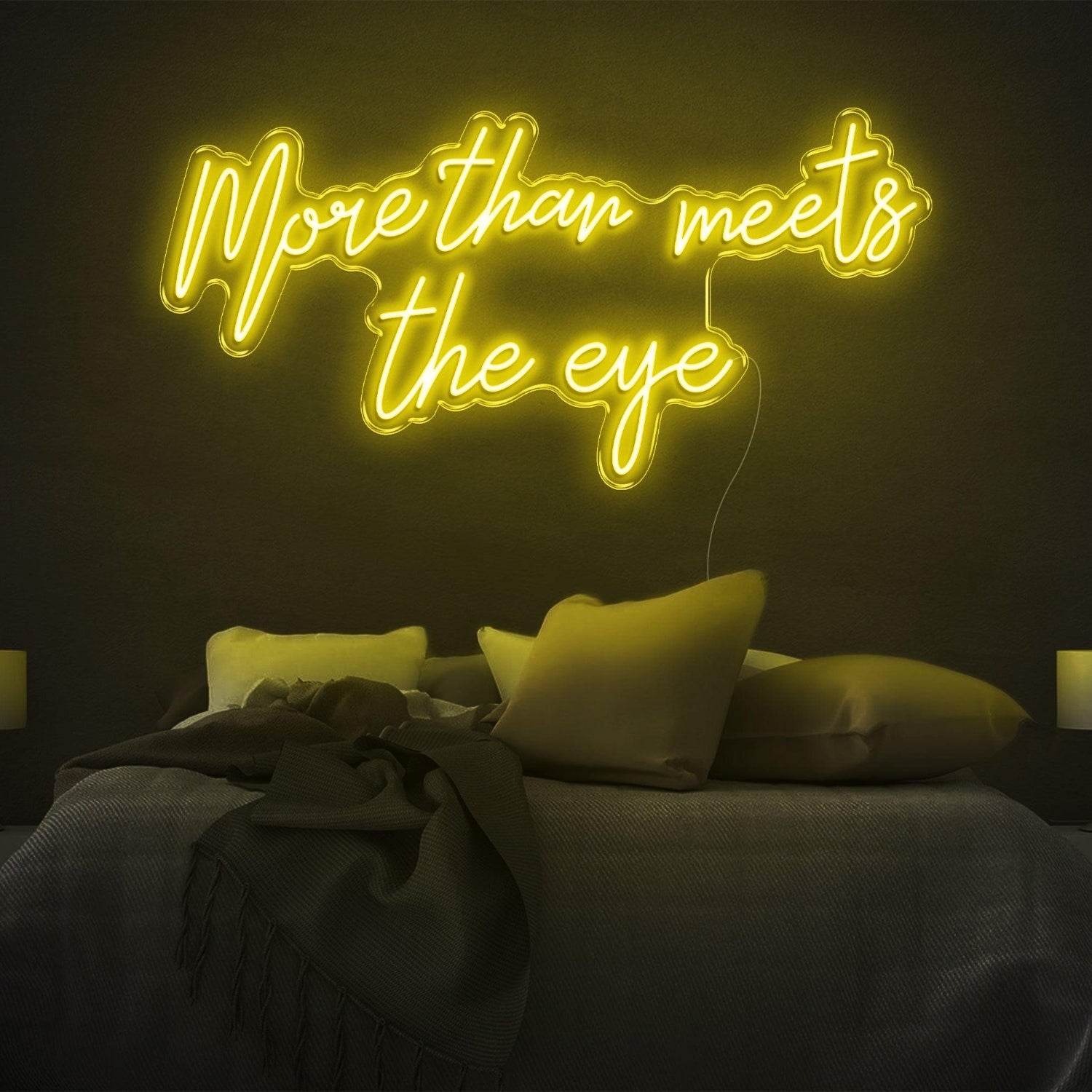 More Than Meets The Eye White Glow Led Neon Sign For Bedroom Wall Decor | Shineneon