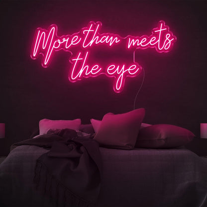 More Than Meets The Eye White Glow Led Neon Sign For Bedroom Wall Decor | Shineneon