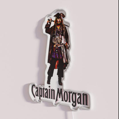More Then Awesome Seagram Morgan Christmas Rgb Led Neon Sign - Neon sign mounted on wall in room