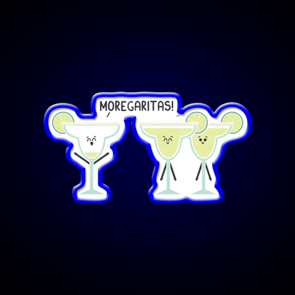Moregaritas Man Cave Bar Led Neon Sign Rgb Color