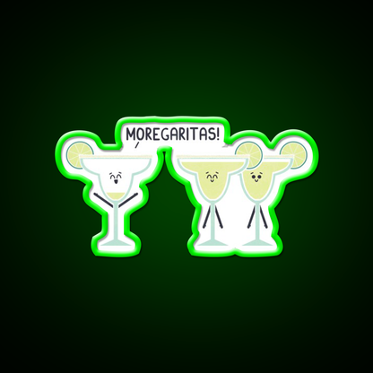Moregaritas Man Cave Bar Led Neon Sign Rgb Color