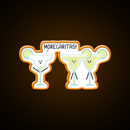 Moregaritas Man Cave Bar Led Neon Sign Rgb Color