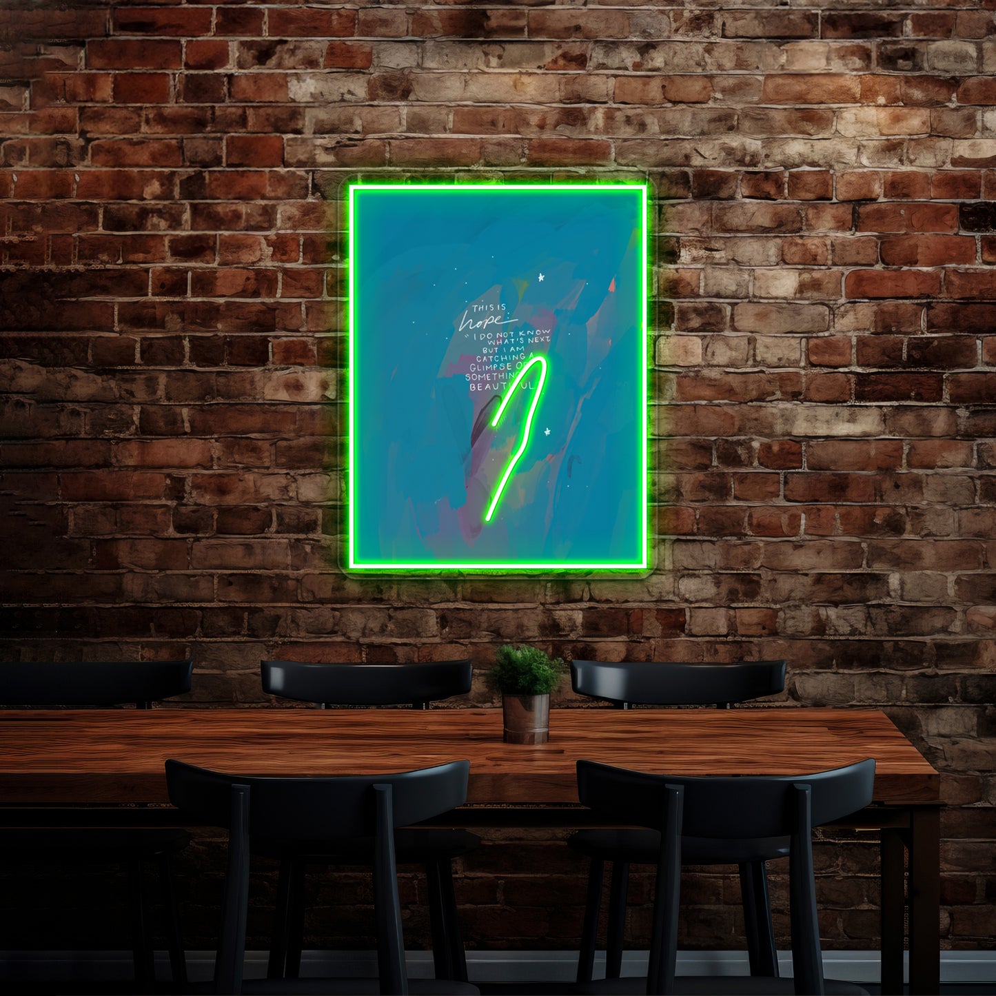 Morgan Harper Nichols Hope Home Art Wall Artwork Neon Signs