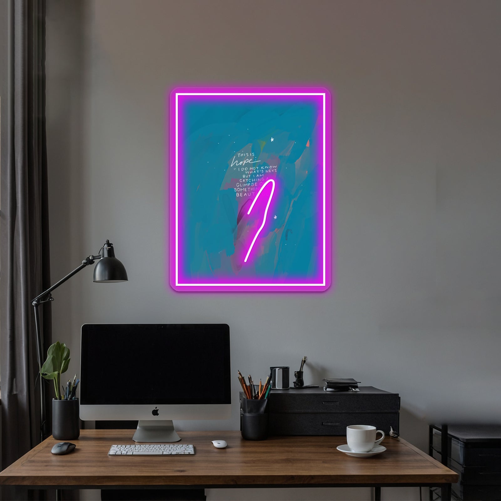 Morgan Harper Nichols Hope Home Art Wall Artwork Neon Signs | Shineneon
