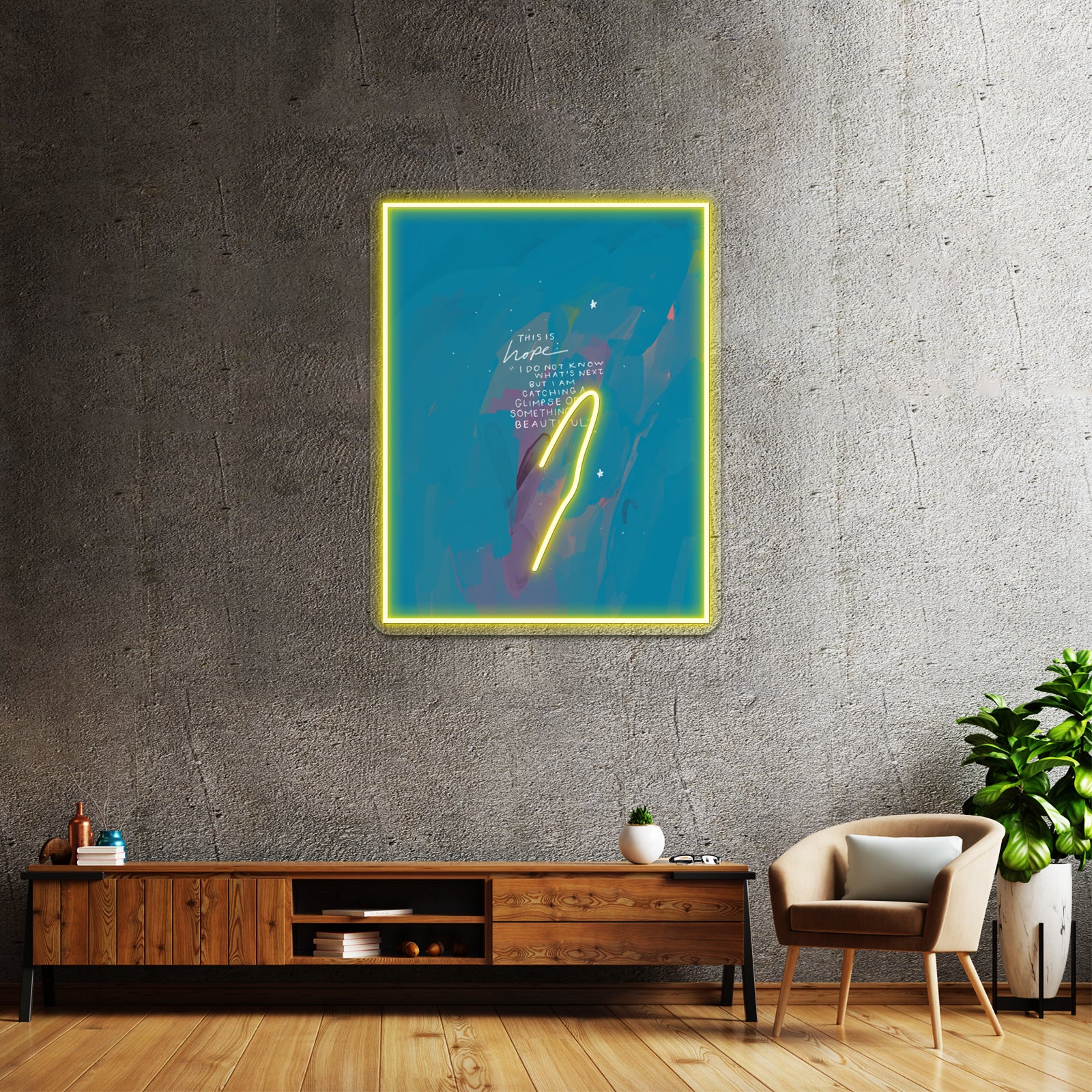 Morgan Harper Nichols Hope Home Art Wall Artwork Neon Signs | Shineneon