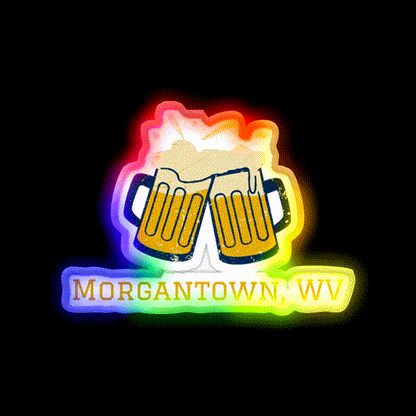 Morgantown Beer Bar Decor Led Neon Sign Rgb Color - LED neon sign close-up detail