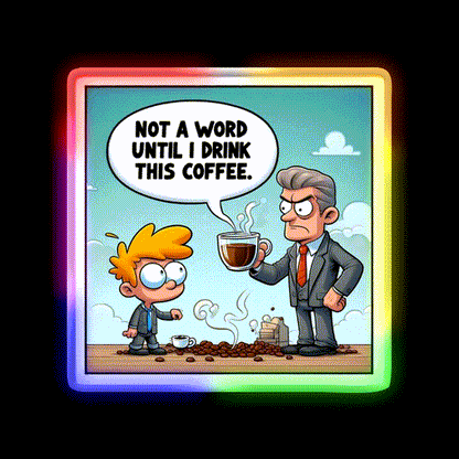 Morning Coffee Mood Cafe Led Neon Sign Espresso Bar Art Rgb Color