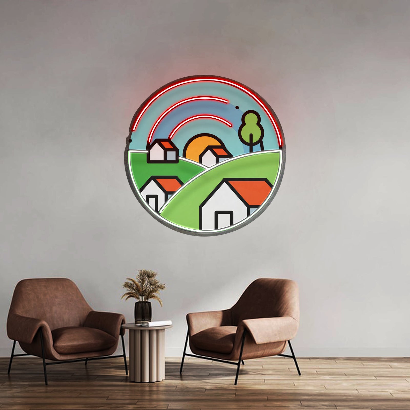 Morning On Grassy Village Led Neon Sign Light Custom Led Signs | Shineneon