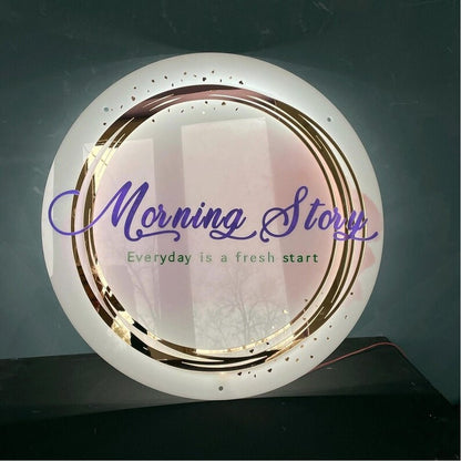 Morning Story Acrylic Business Logo Sign - Shineneon