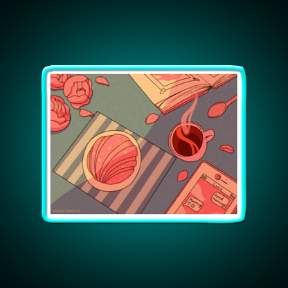 Morning Vibes Cafe Led Neon Sign Espresso Bar Art Rgb Color