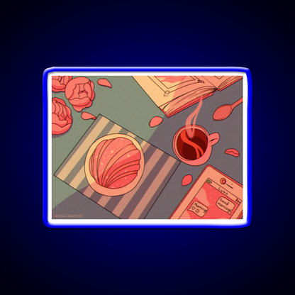 Morning Vibes Cafe Led Neon Sign Espresso Bar Art Rgb Color