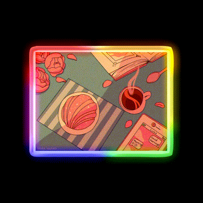 Morning Vibes Cafe Led Neon Sign Espresso Bar Art Rgb Color