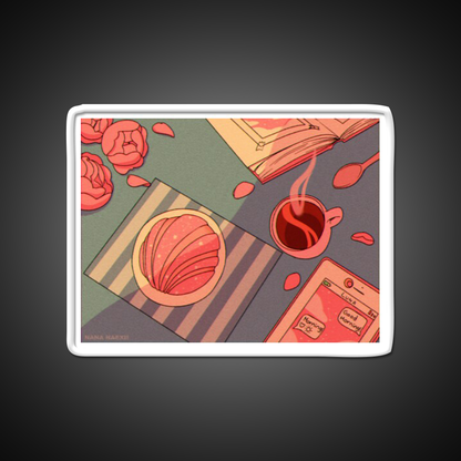 Morning Vibes Cafe Led Neon Sign Espresso Bar Art Rgb Color