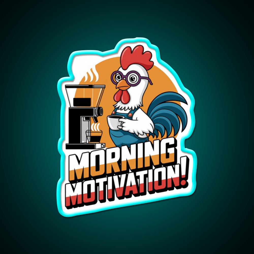 Morning Vibes Morning Cafe Led Neon Sign Espresso Bar Art Coffee Lover Rgb Color