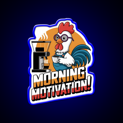 Morning Vibes Morning Cafe Led Neon Sign Espresso Bar Art Coffee Lover Rgb Color