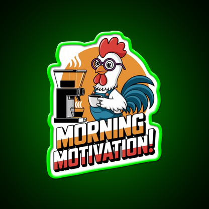 Morning Vibes Morning Cafe Led Neon Sign Espresso Bar Art Coffee Lover Rgb Color