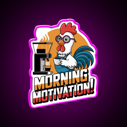 Morning Vibes Morning Cafe Led Neon Sign Espresso Bar Art Coffee Lover Rgb Color