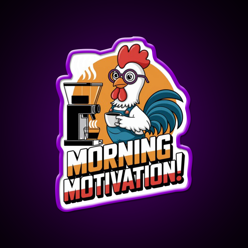 Morning Vibes Morning Cafe Led Neon Sign Espresso Bar Art Coffee Lover Rgb Color