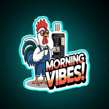 Morning Vibes Morning Cafe Led Neon Sign Espresso Bar Art Coffee Shop Rgb Color