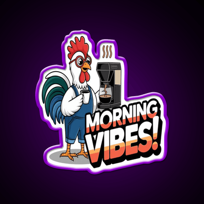 Morning Vibes Morning Cafe Led Neon Sign Espresso Bar Art Coffee Shop Rgb Color - Shineneon