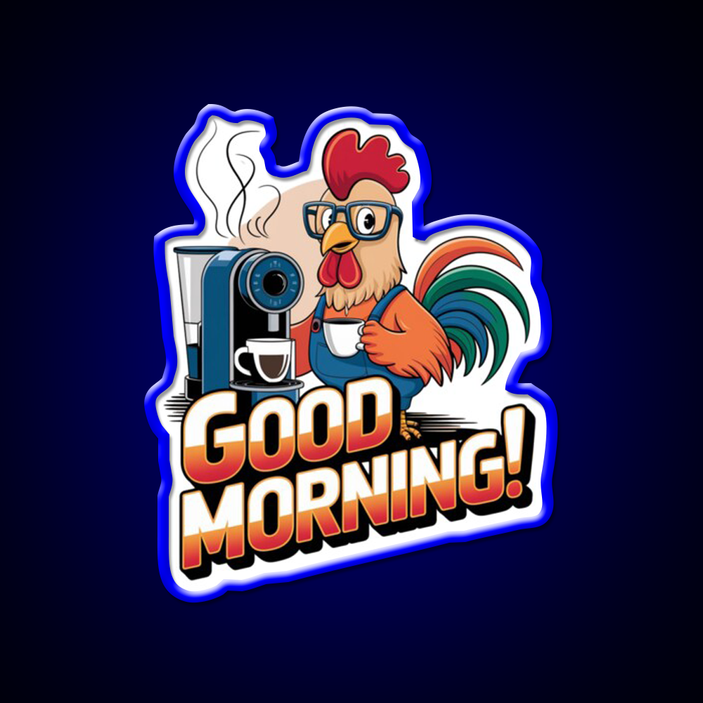 Morning Vibes Morning Motivation Cafe Led Neon Sign Espresso Bar Art Rgb Color