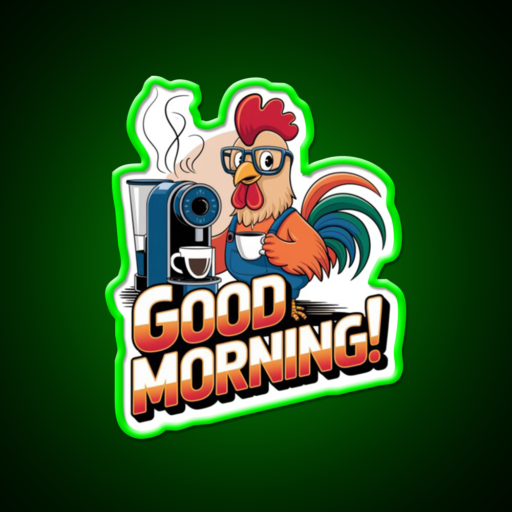 Morning Vibes Morning Motivation Cafe Led Neon Sign Espresso Bar Art Rgb Color