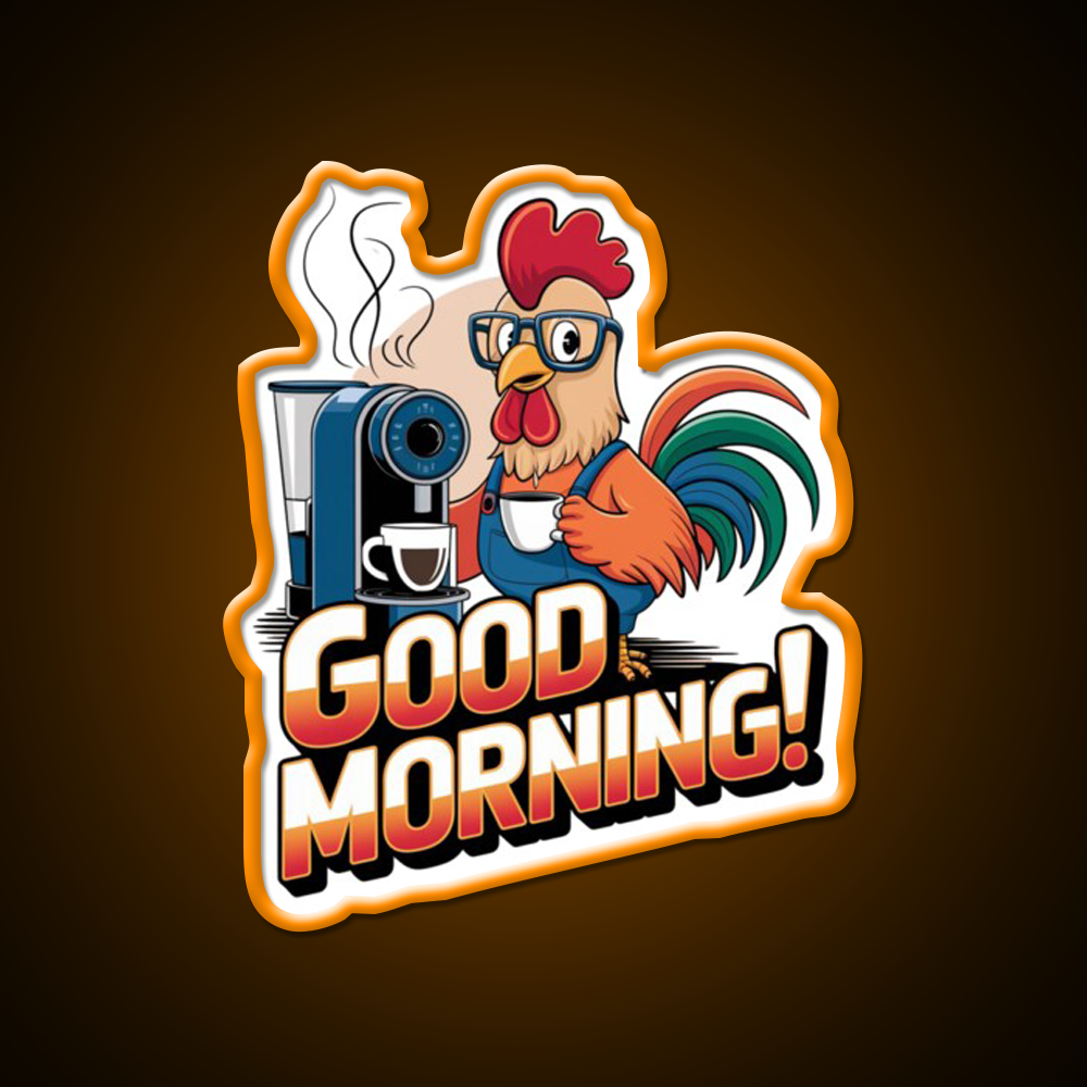 Morning Vibes Morning Motivation Cafe Led Neon Sign Espresso Bar Art Rgb Color