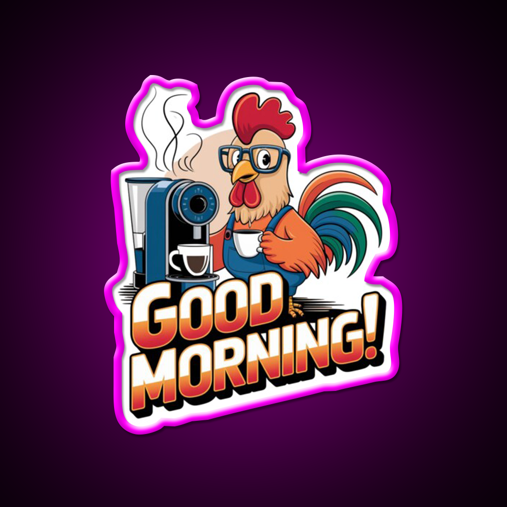 Morning Vibes Morning Motivation Cafe Led Neon Sign Espresso Bar Art Rgb Color