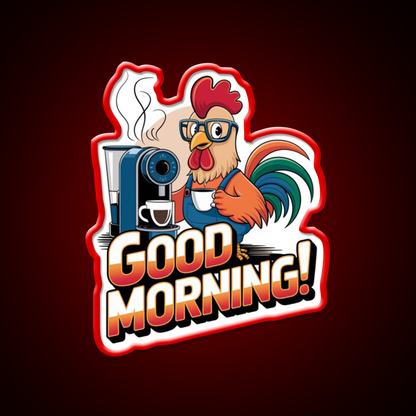 Morning Vibes Morning Motivation Cafe Led Neon Sign Espresso Bar Art Rgb Color