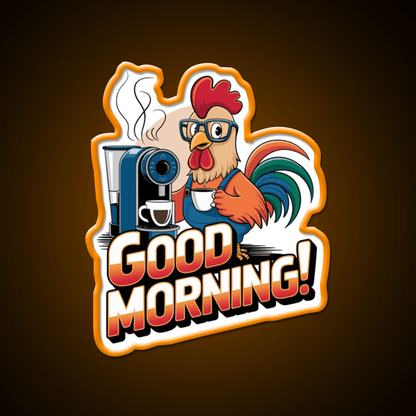 Morning Vibes Morning Motivation Cafe Led Neon Sign Espresso Bar Art Rgb Color - Shineneon