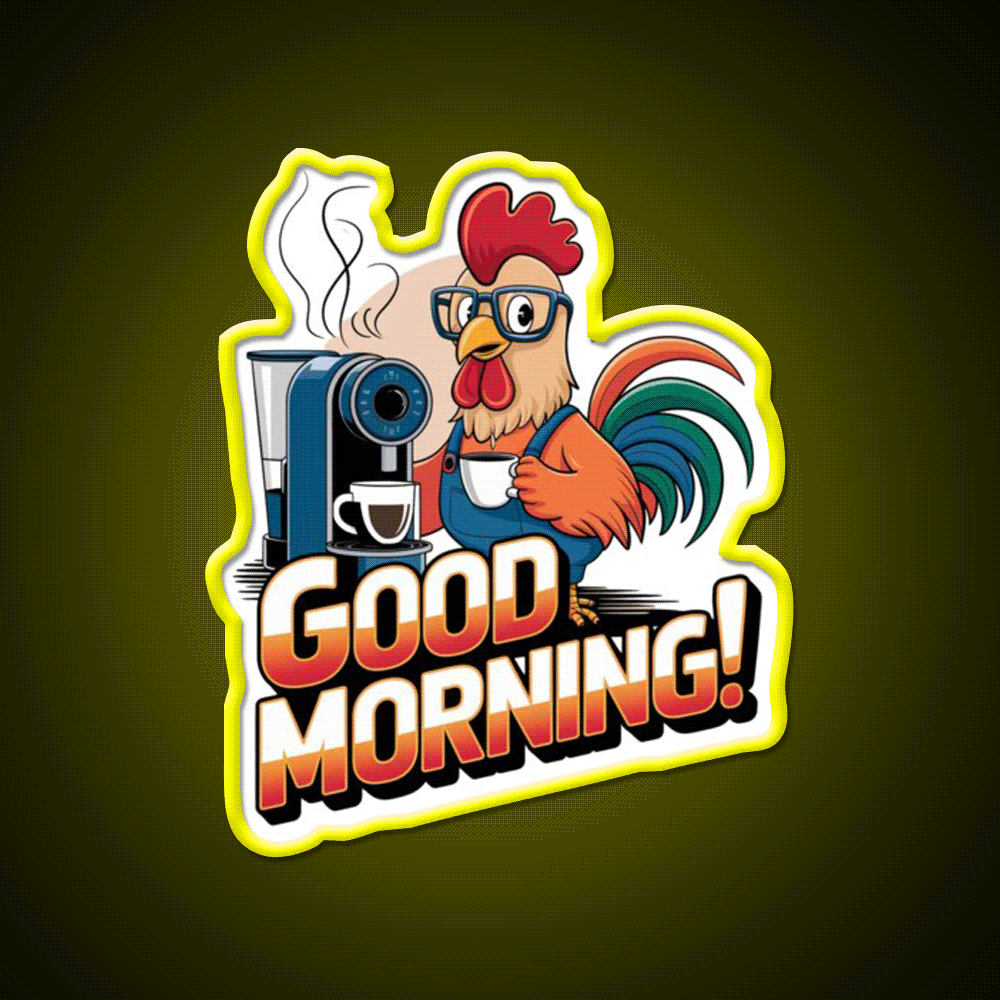 Morning Vibes Morning Motivation Cafe Led Neon Sign Espresso Bar Art Rgb Color