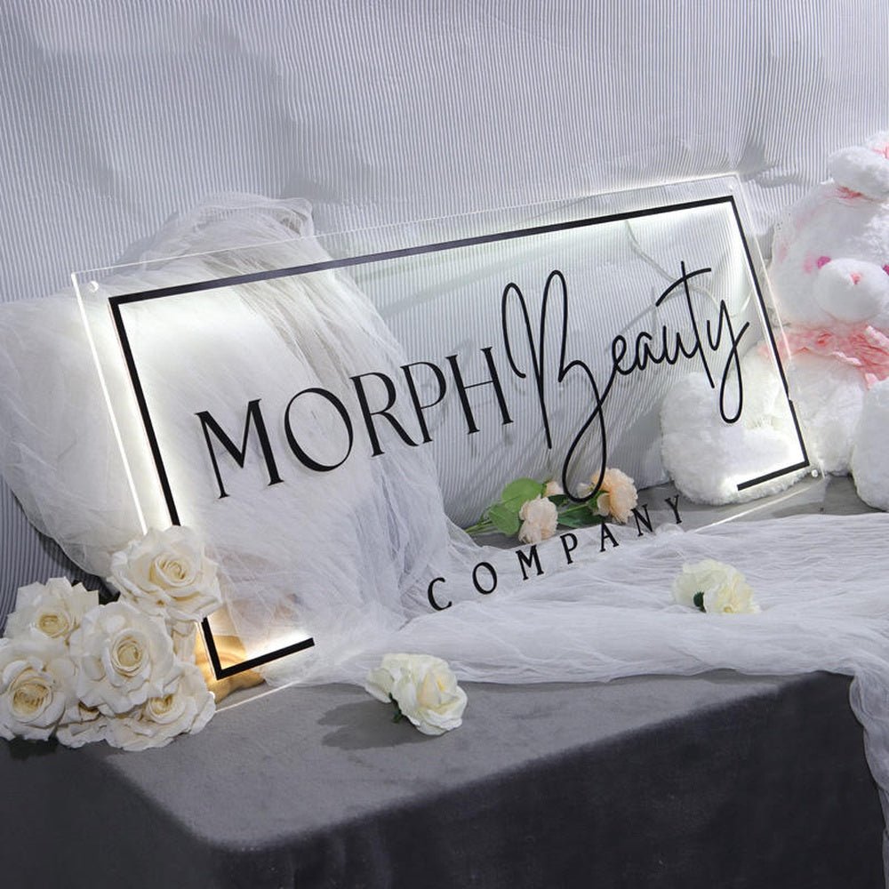 Morph Beauty Acrylic Business Logo Sign - Shineneon