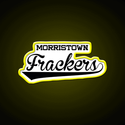 Morristown Frackers Brockmire Shirt Whiskey Drink Bar Led Neon Sign Rgb Color - Custom LED neon sign front view