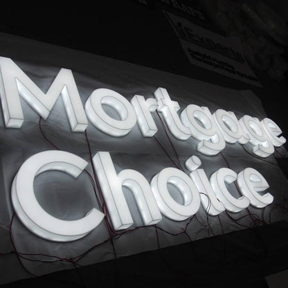 Mortgage Choice 3D Fulllit Acrylic Led Letters Sign