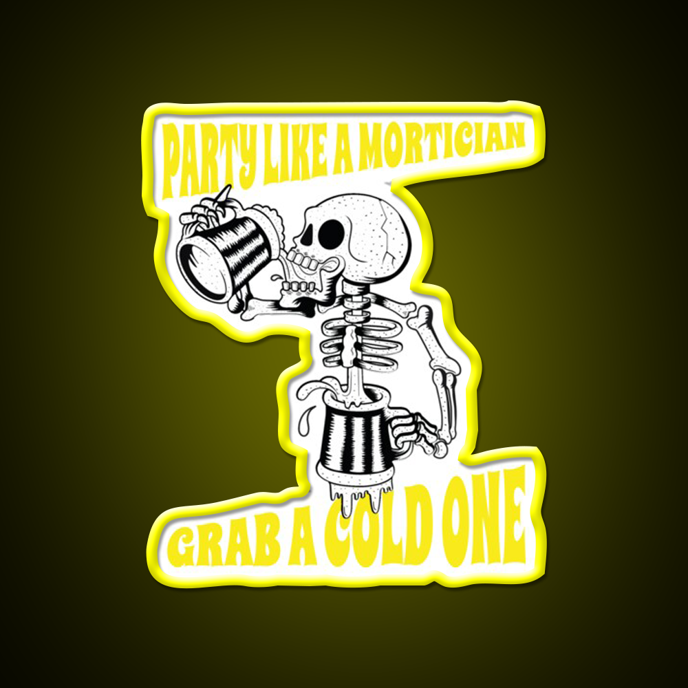 Morticians Mortuary Students And Beer Drinking Bar Decor Led Neon Sign Rgb Color - LED neon sign view 7