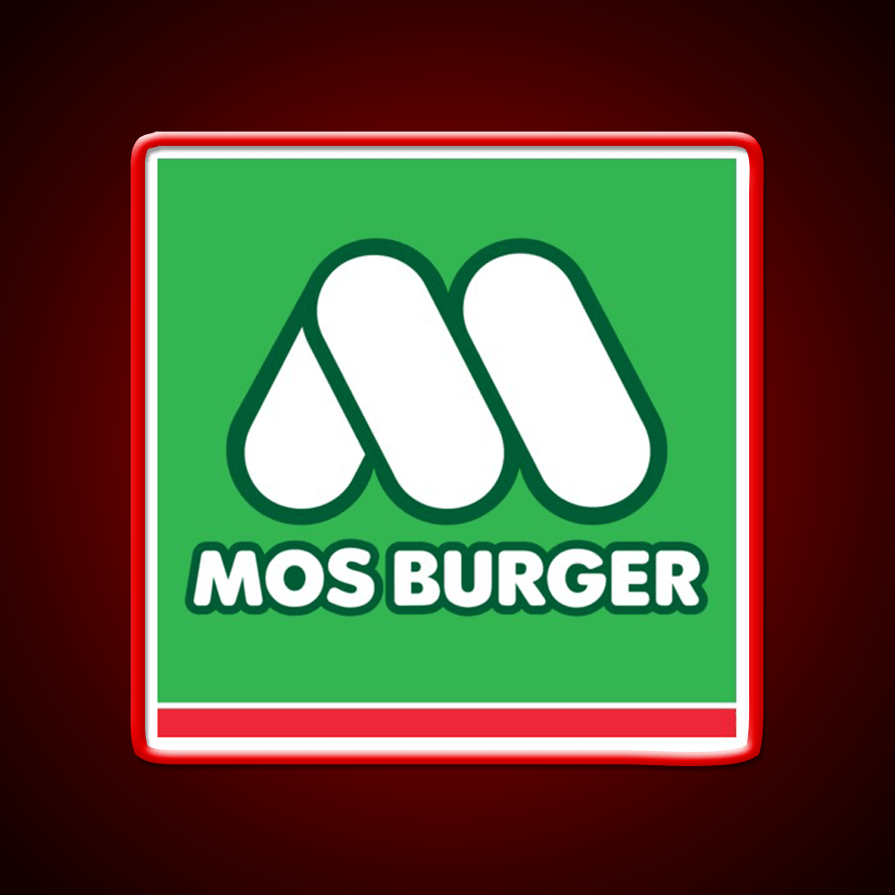 Mos Burger Logo Fast Food Led Neon Sign For Burger Place Rgb Color - Shineneon