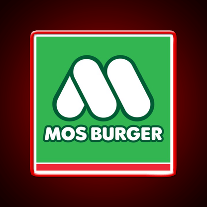 Mos Burger Logo Fast Food Led Neon Sign For Burger Place Rgb Color - Shineneon