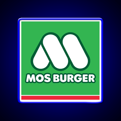 Mos Burger Logo Fast Food Led Neon Sign For Burger Place Rgb Color - Shineneon