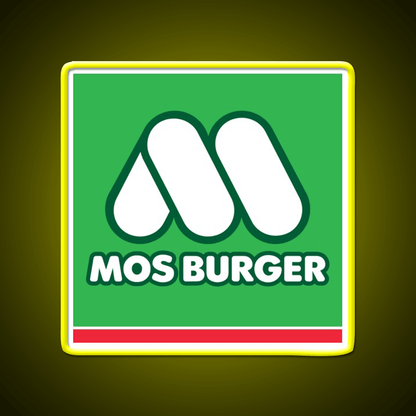 Mos Burger Logo Fast Food Led Neon Sign For Burger Place Rgb Color - Shineneon