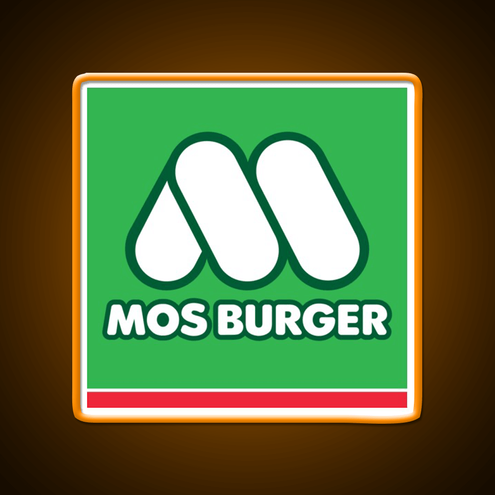 Mos Burger Logo Fast Food Led Neon Sign For Burger Place Rgb Color - Shineneon